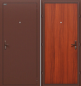 Дверь входная Optim Эконом Антик Медь/Л-11 (ИталОрех), 1 замок