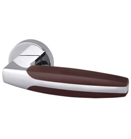 Ручка раздельная для межкомнатной двери «ARC URB2 CP/Brown-16» Хром/Коричневый