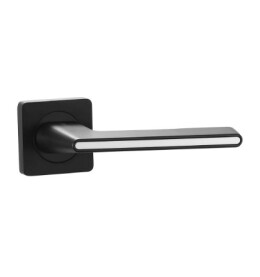 Ручка на квадратной розетке «Vantage V51BL AL» Чёрный/Белый