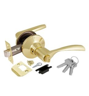 Ручка защелка DK610 PB-ET (6010 PB-E) (кл./фик.) золото
