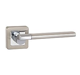 Ручка раздельная для межкомнатной двери «GALAXY QR SN/CP-3» МатНикель/Хром