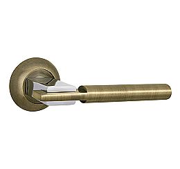 Ручка раздельная для межкомнатной двери «CITY TL ABG/CP-6» Зеленая бронза/хром
