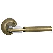 Ручка раздельная для межкомнатной двери «CITY TL ABG/CP-6» Зеленая бронза/хром