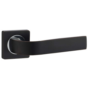 Ручка раздельная для межкомнатной двери «Vantage V01BL» Черный с патиной