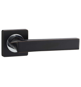 Ручка раздельная для межкомнатной двери «Vantage V04BL» Черный с патиной