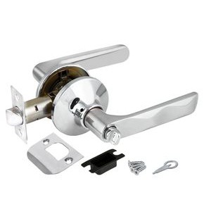 Ручка защелка DK624 CP-BK (6024 CP-B) (фик.) хром