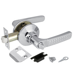 Ручка защелка DK626 CP-BK (6026 CP-B) (фик.) хром