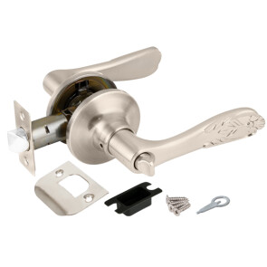 Ручка защелка DK633 SN-BK (6033 SN-B) (фик.) мат. никель