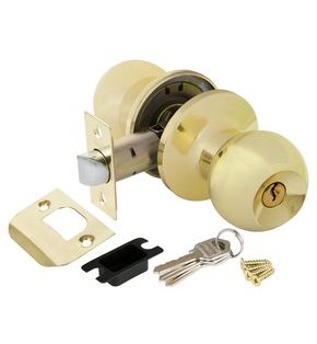 Ручка защелка DK672 PB-ET (6072 PB-E) (кл./фик.) золото