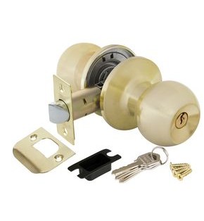 Ручка защелка DK672 SB-ET (6072 SB-E) (кл./фик.) мат. золото