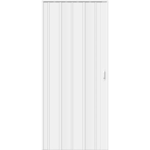 Дверь межкомнатная ДСК 007 Винил Белый глянец, глухая, кромка обычная, гармошка