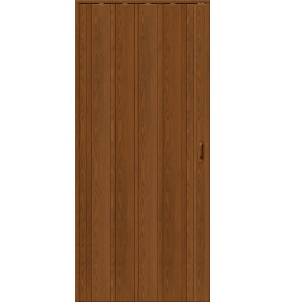 Дверь межкомнатная ДСК 007 Винил Миланский орех, глухая, кромка обычная, гармошка