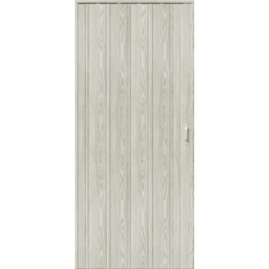 Дверь межкомнатная ДСК 007 Винил Серый Ясень, глухая, кромка обычная, гармошка