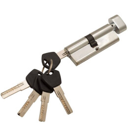 Цилиндр Ключ-фиксатор Avers АМ-80-С 80*40*40 CR Хром (5 ключей)