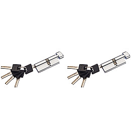 Цилиндр Ключ/фиксатор Bravo AF-80-45/35 C Хром (алюм., 5 ключей)