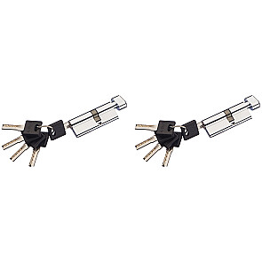 Цилиндр Ключ/фиксатор Bravo AF-80-45/35 C Хром (алюм., 5 ключей)