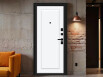 Дверь входная Айкон/SBlack Graphite Shell/White Silk, 2 замка, с ночной задвижкой