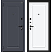 Дверь входная Айкон/SBlack Graphite Shell/White Silk, 2 замка, с ночной задвижкой