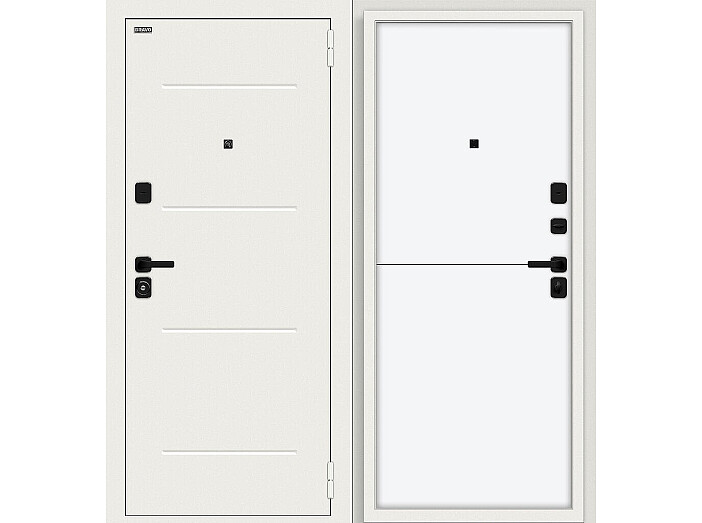 ДC Аура/SBlack Шагрень белая/White Silk 205*86 Правая