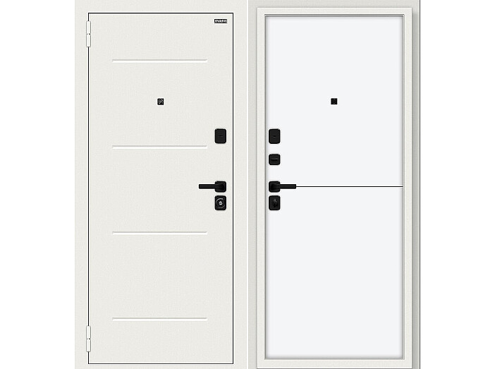 ДC Аура/SBlack Шагрень белая/White Silk 205*96 Левая