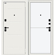 Дверь входная Аура/SBlack Шагрень белая/White Silk, 2 замка, с ночной задвижкой