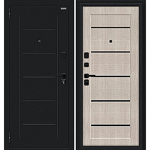 Дверь входная Борн/SBlack Букле черное/Cappuccino Melinga, 2 замка