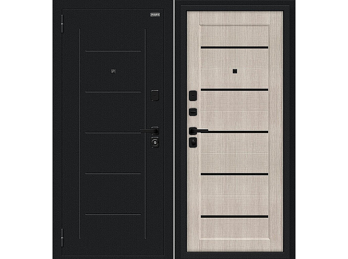 ДC Bravo Борн/SBlack Букле черное/Cappuccino Melinga 205*96 Левая