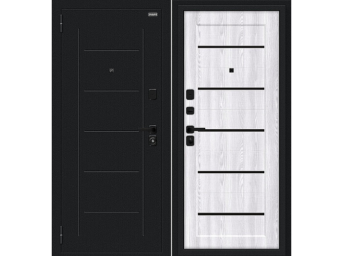 ДC Bravo Борн/SBlack Букле черное/Riviera Ice 205*96 Левая