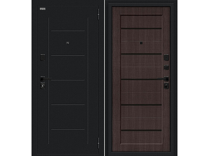ДC Bravo Борн/SBlack Букле черное/Wenge Melinga 205*86 Правая