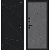 Дверь входная Граффити-5/SBlack Букле черное/Slate Art, 2 замка, с ночной задвижкой