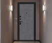 Дверь входная Граффити-5/SBlack Букле черное/Slate Art, 2 замка, с ночной задвижкой