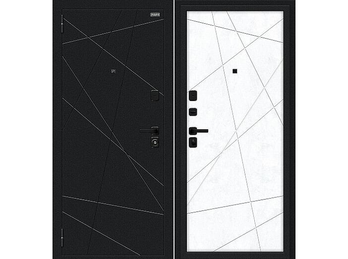 ДC Bravo Граффити-5/SBlack Букле черное/Snow Art 205*86 Левая