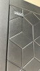 Дверь входная Кьюб (RBE) Total Black/Super White, 2 замка, с ночной задвижкой