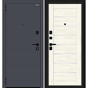 Дверь входная Прайм/SBlack Graphite Shell/Nordic Oak, 2 замка