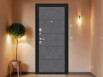 Дверь входная Граффити-1 Букле черное/Slate Art, 2 замка, с ночной задвижкой