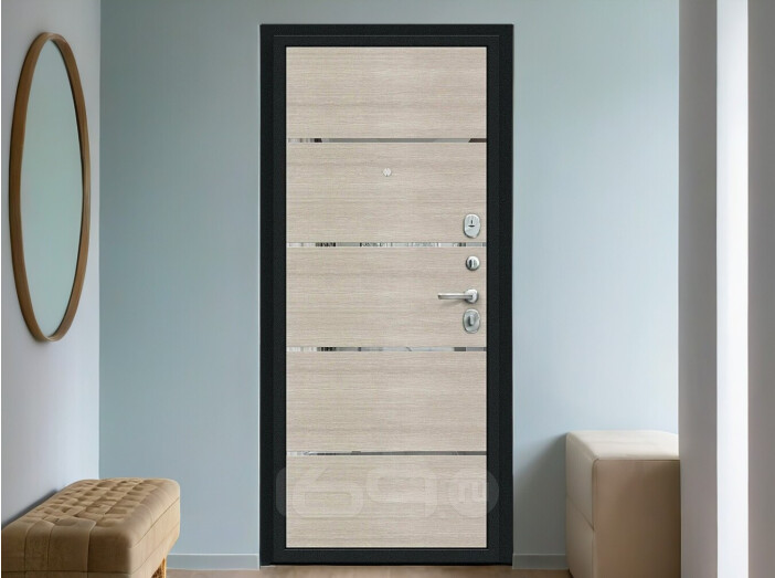 ДC Bravo R-2 Лайн (104/Б0) Cappuccino Veralinga IMP-6/Букле черное 205*96 Правая