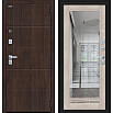 Дверь входная Флэт/BChrome Almon/Cappuccino Melinga, с зеркалом, 2 замка, с ночной задвижкой