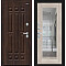 Дверь входная Форм/BChrome Almon/Cappuccino Melinga, с зеркалом, 2 замка, с ночной задвижкой