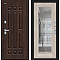 Дверь входная Форм/BChrome Almon/Cappuccino Melinga, с зеркалом, 2 замка, с ночной задвижкой