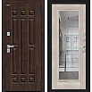 Дверь входная Форм/BChrome Almon/Cappuccino Melinga, с зеркалом, 2 замка, с ночной задвижкой