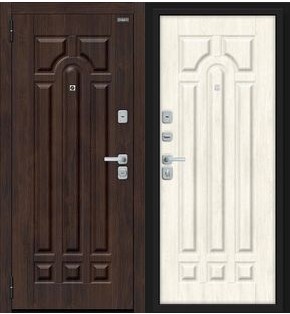 Дверь входная Форт/BChrome Almon/Nordic Oak, 2 замка, с ночной задвижкой