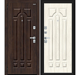 Дверь входная Форт/BChrome Almon/Nordic Oak, 2 замка, с ночной задвижкой