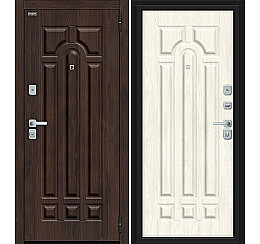 Дверь входная Форт/BChrome Almon/Nordic Oak, 2 замка, с ночной задвижкой