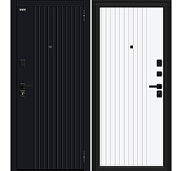 Дверь входная Граффити-32/SBlack Black Shell/White Pro, 2 замка, с ночной задвижкой