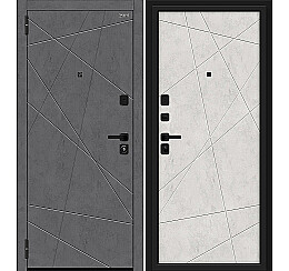 Дверь входная Граффити-5/Sblack Slate Art/Look Art, 2 замка, с ночной задвижкой