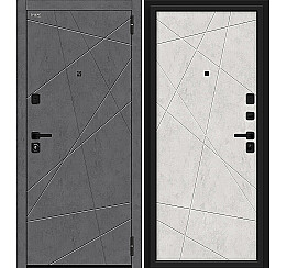Дверь входная Граффити-5/Sblack Slate Art/Look Art, 2 замка, с ночной задвижкой