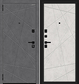 Дверь входная Граффити-5/Sblack Slate Art/Look Art, 2 замка