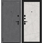 Дверь входная Граффити-5/Sblack Slate Art/Look Art, 2 замка, с ночной задвижкой