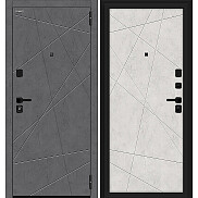 Дверь входная Граффити-5/Sblack Slate Art/Look Art, 2 замка, с ночной задвижкой