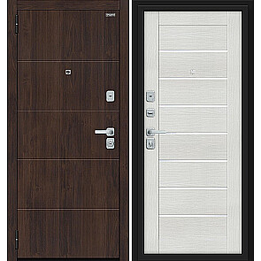 Дверь входная Прайм/BChrome Almon/Bianco Melinga/Bianco Melinga, 2 замка